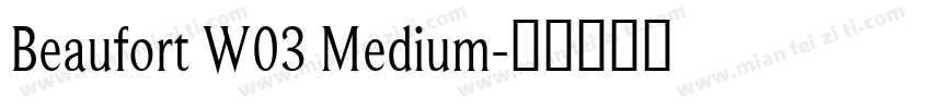 Beaufort W03 Medium字体转换